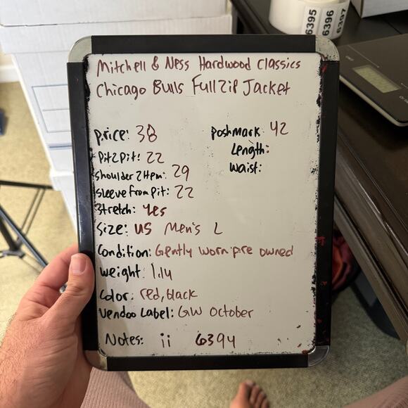 Mitchell & Ness Hardwood Classics Chicago Bulls Full Zip Jacket US Men's L - Picture 8 of 8